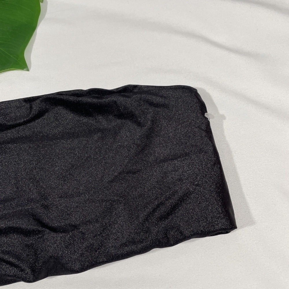 NEW Good American [ 3 in GA ] High Shine‎ Better Band Bikini Top in Black - Picture 6 of 11
